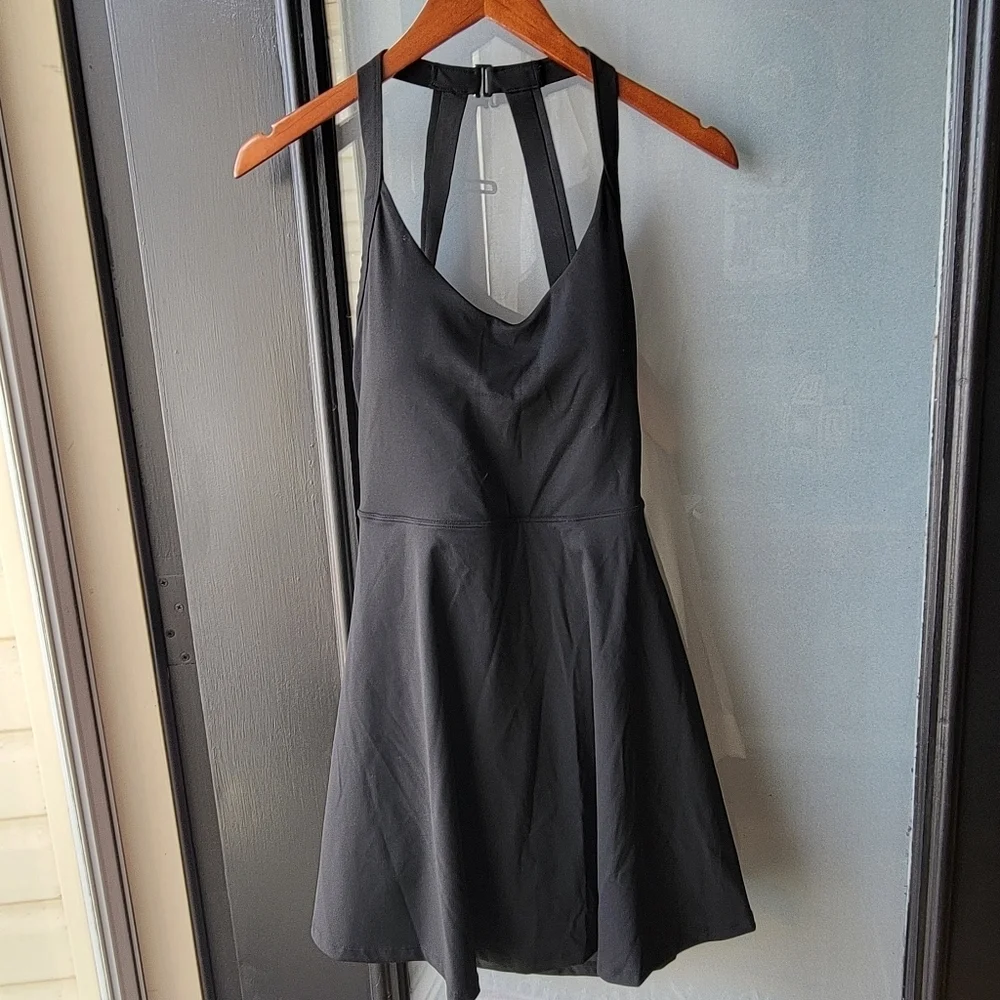JAFINSY Tennis Golf Black Dress with Built in Shorts Bra Athletic Summer Large - Picture 2 of 10